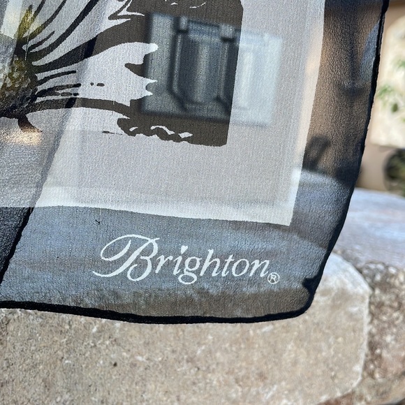 Brighton Black & White Silk Scarf - Picture 5 of 8